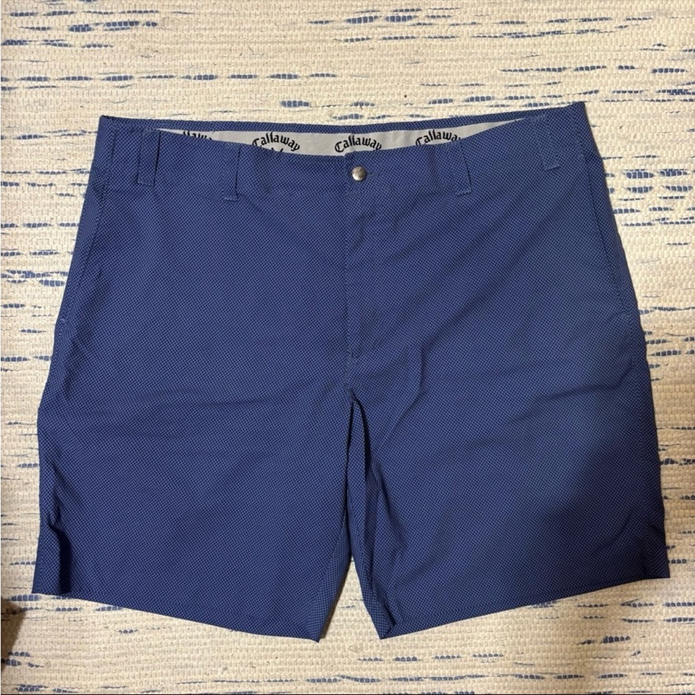 Callaway Men's Navy Microdot Performance Flat-Front Shorts